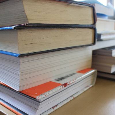 so many piles of books!