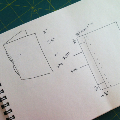 instructions and dimensions for the pamplet stitched folder and japanese stab-binding