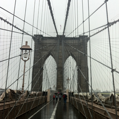 every time i walk the brooklyn bridge it is raining... every time i walk the brooklyn bridge it is raining...