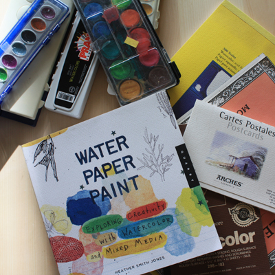 i had forgotten how much paint and paper i had!