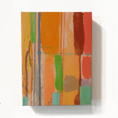 original acrylic painting on canvas, stripe pattern, overlapping shapes, 6 x 8 original acrylic painting on canvas, stripe pattern, overlapping shapes, 6 x 8