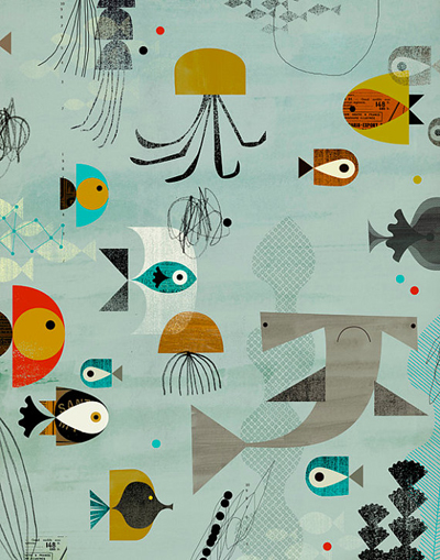 etsy : dante terzigni : aquatic2 - 11 x 14